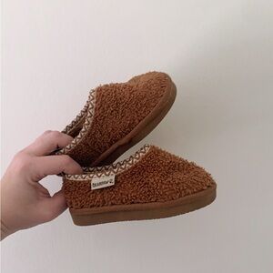 toddler bearpaw sherpa slip ons